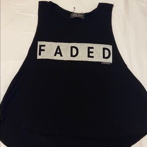 Brandy Melville Love Child FADED block letter tank